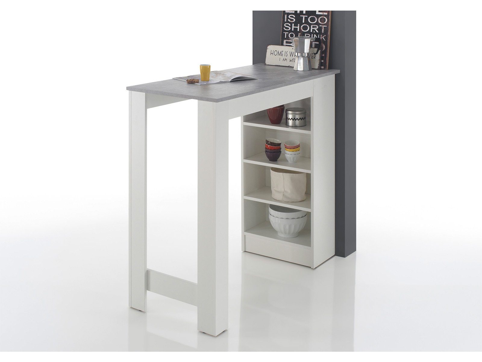 möbelando Bartisch Rosalyn, 115 x 103 x 50 cm (B/H/T)