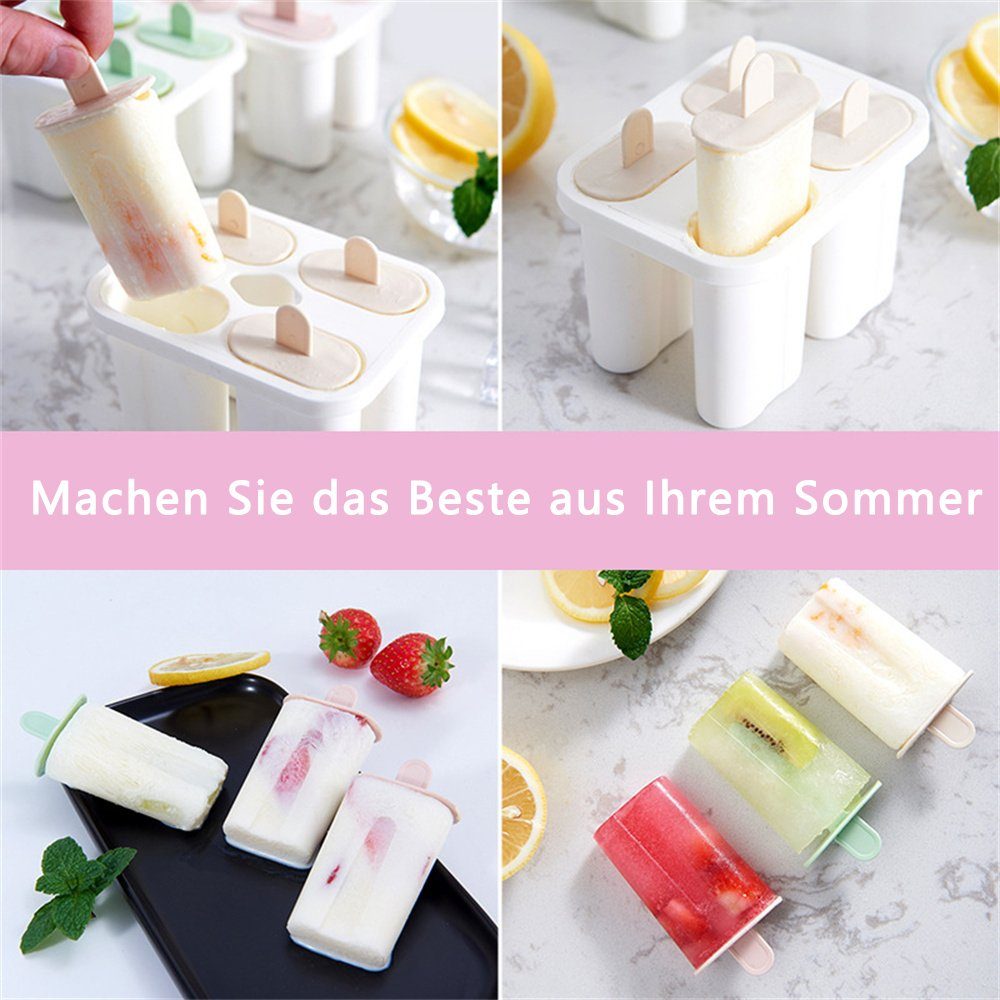 DIY-Eiscremeformen, (1-tlg) Eiswürfelform Wiederverwendbar, Dekorative Eiscremeformen, Einfache