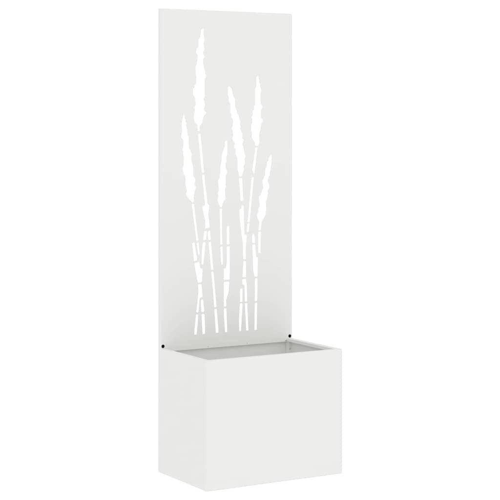 vidaXL Wandbild Garten Sichtschutz-Leinwand Weiß 50 x 150 cm, (1 St)