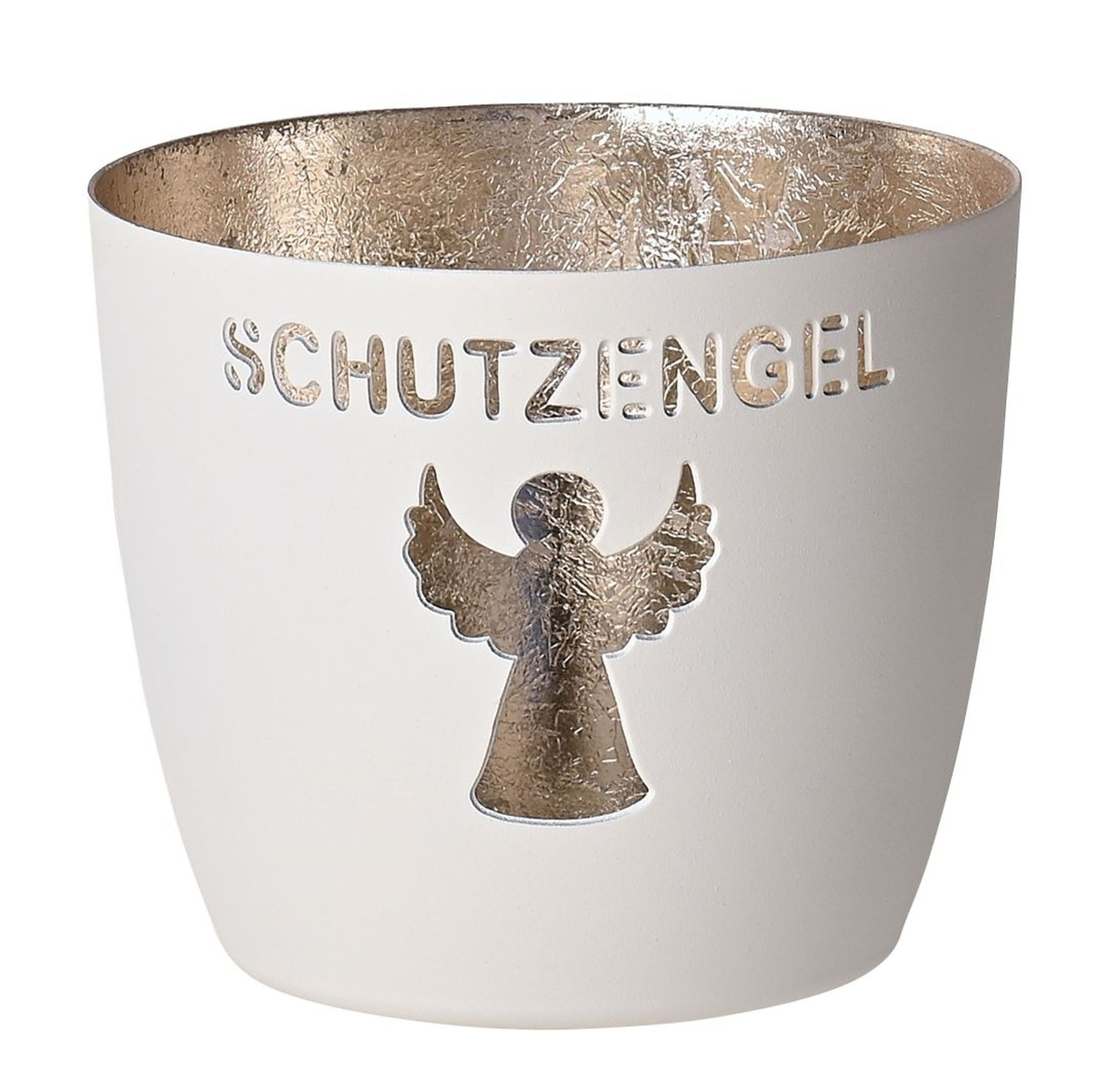 Giftcompany Kerzenhalter Giftcompany - Windlicht Madras mit 10 Teelichter "Schutzengel" Weiß M