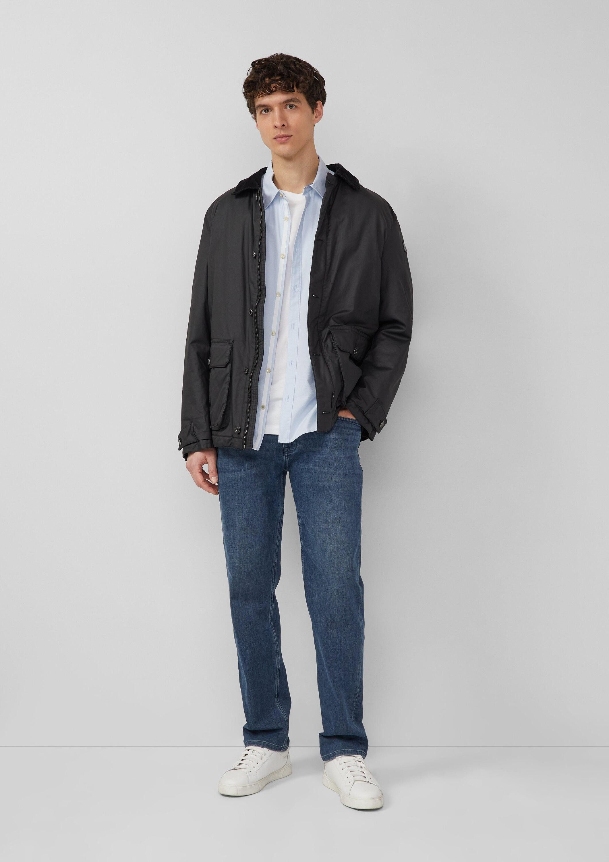 s.Oliver Langarmhemd Hemd Regular Fit: Gemustertes Langarmhemd mit Kentkragen