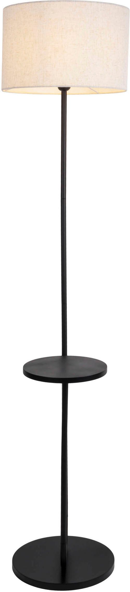 näve Stehlampe Tordis, ohne Leuchtmittel, mit integriertem Tisch, Zuleitung 230cm schwarz, exkl. 1 x E27