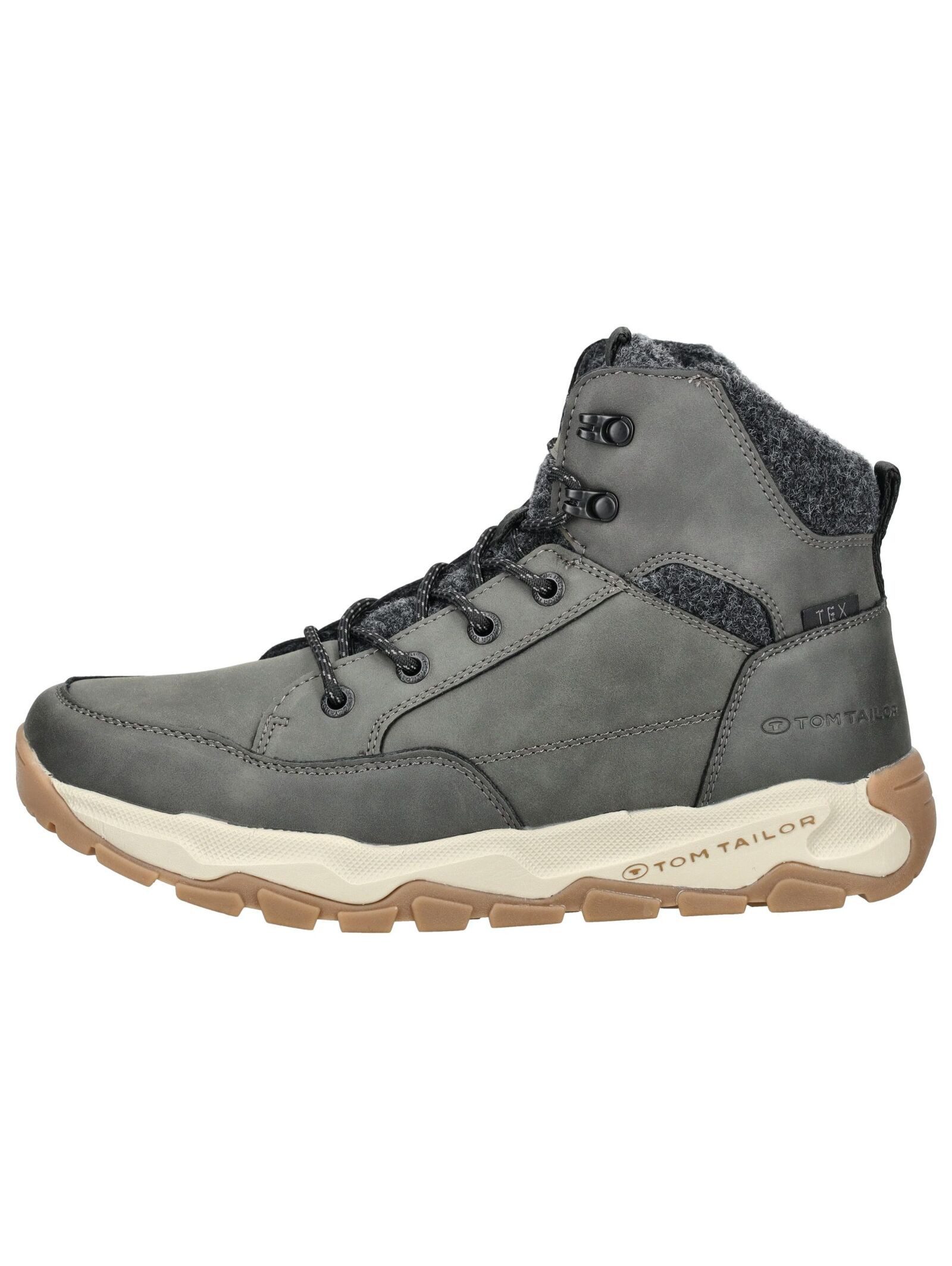 TOM TAILOR Stiefelette Lederimitat/Textil Schnürstiefelette günstig online kaufen