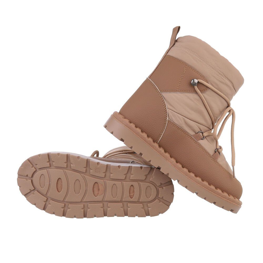 Ital-Design Damen Snowboots Freizeit Snowboots Flach Schnürstiefeletten in günstig online kaufen