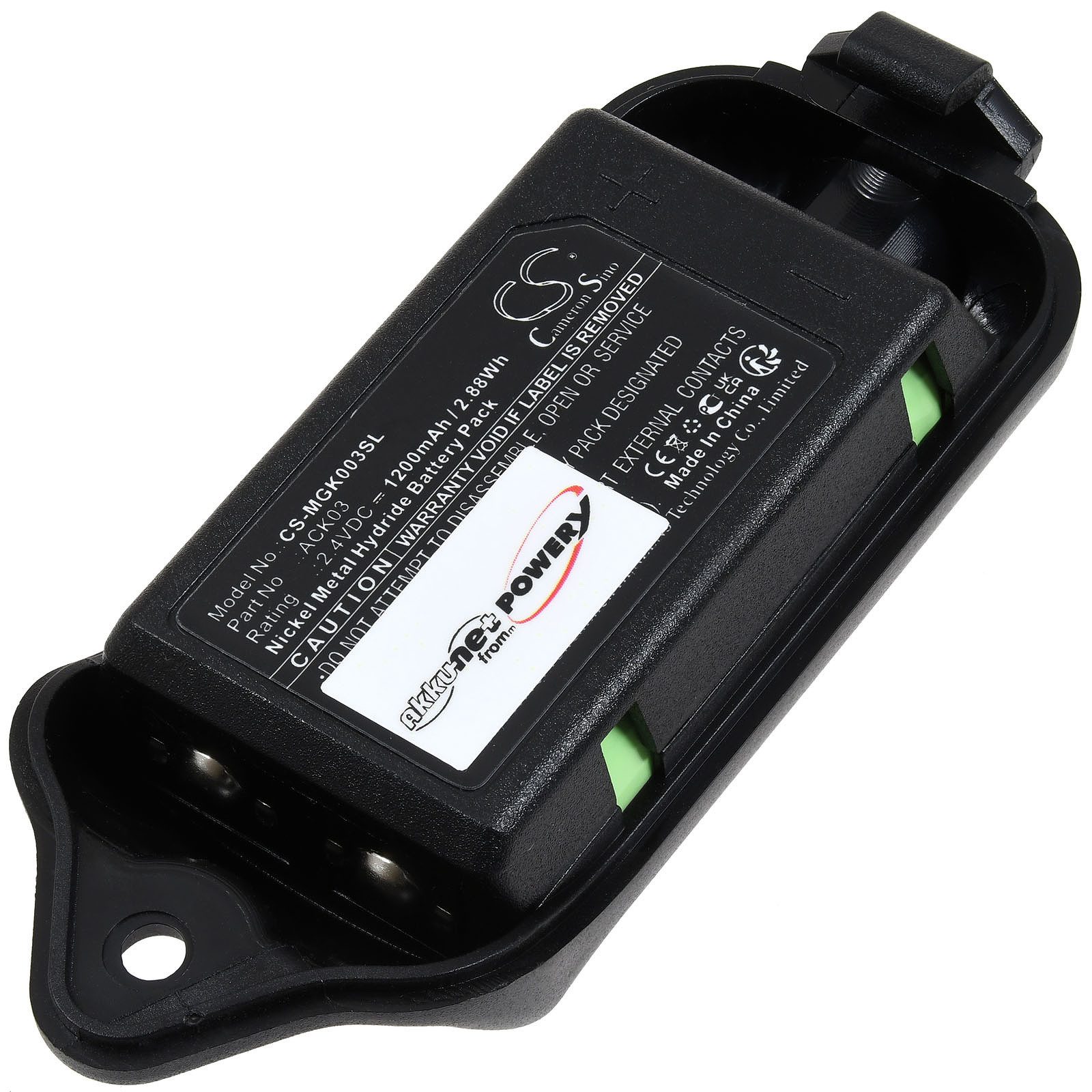 Powery Akku für 3M Typ ACK03 Akku 1200 mAh (2.4 V)