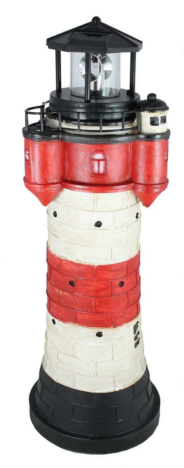 colourliving Gartenfigur Leuchtturm Roter Sand Solar günstig online kaufen