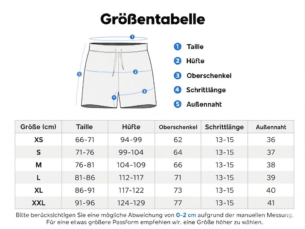 MaaMgic Laufshorts Herren 2-in-1 atmungsaktiv Trainingsshorts Stretch kurz Sporthose (1-tlg)