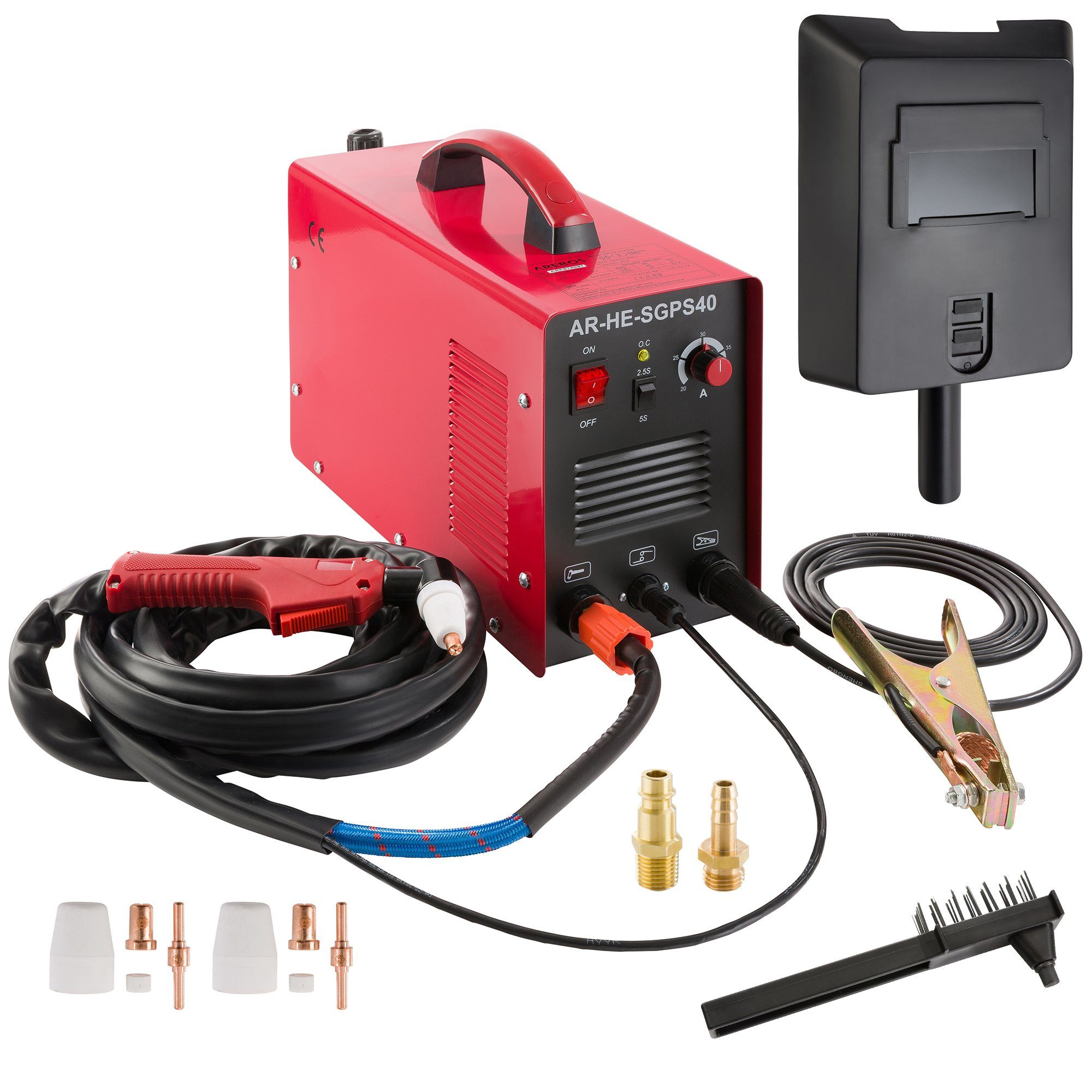 Arebos Plasmaschneidegerät Cut40, bis 12 mm Schnitttiefe, IGBT Schweißgerät Plasma Cutter, stufenlos regelbar von 20 – 40 A