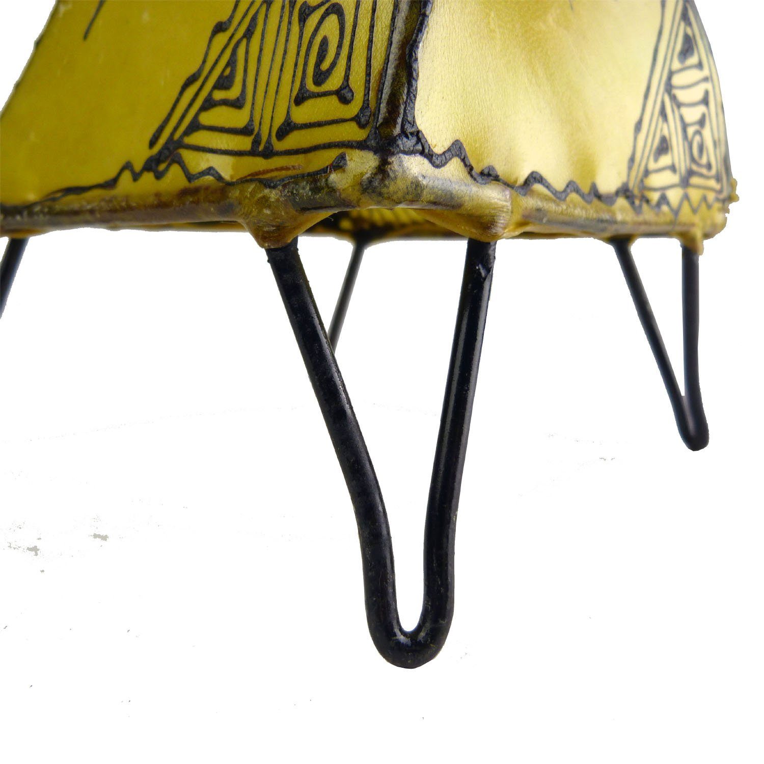SIMANDRA Mellah Orient cm, Stehlampe ohne Gelb 35-38 Leuchtmittel marokkanische Lederlampe