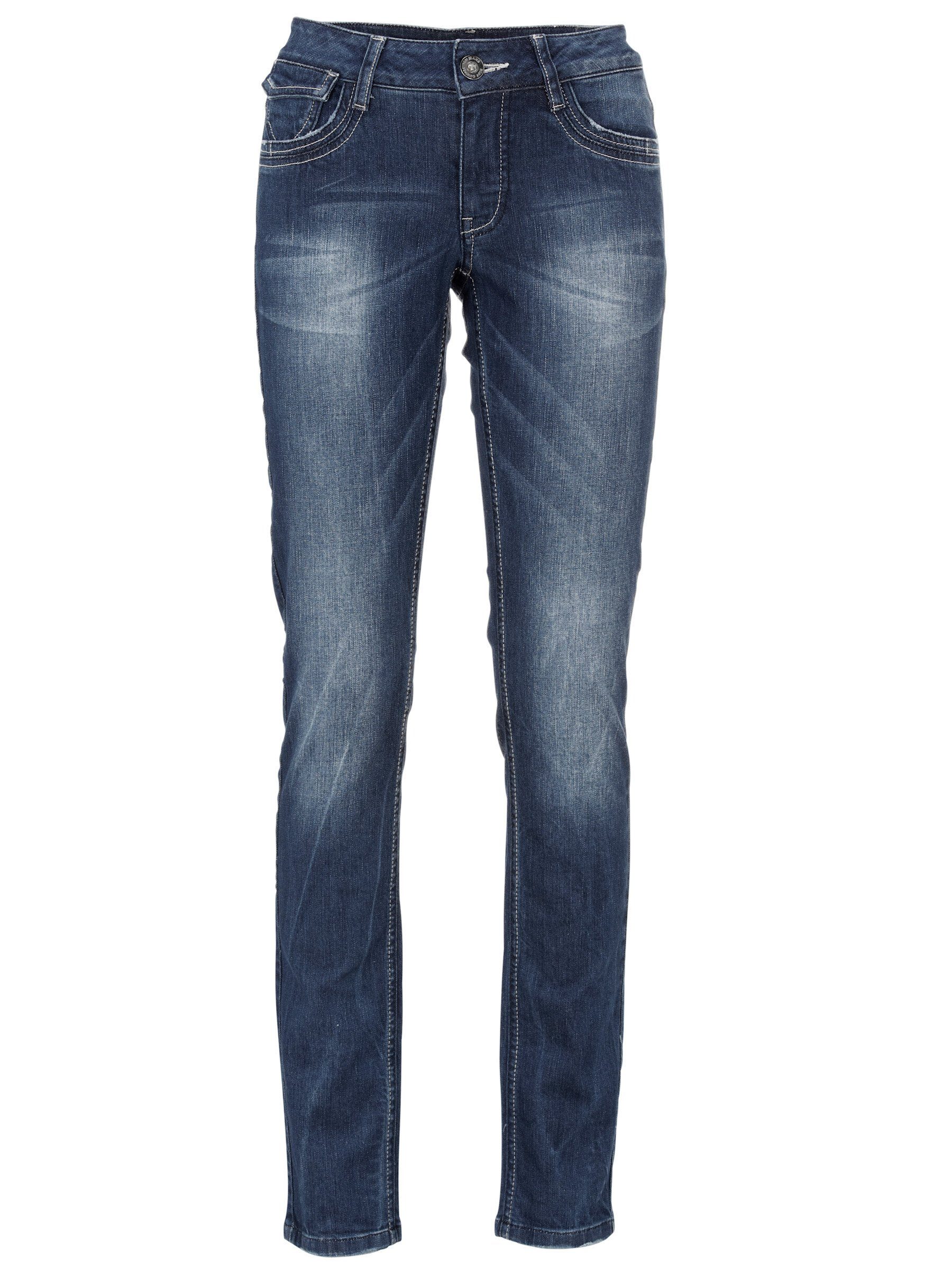 Bequeme Jeans Bauchweg-Jeans leicht vertieft