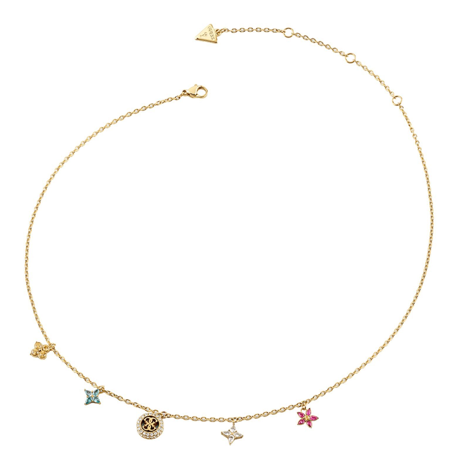Gliederkette 16-18" Flower Charms Necklace