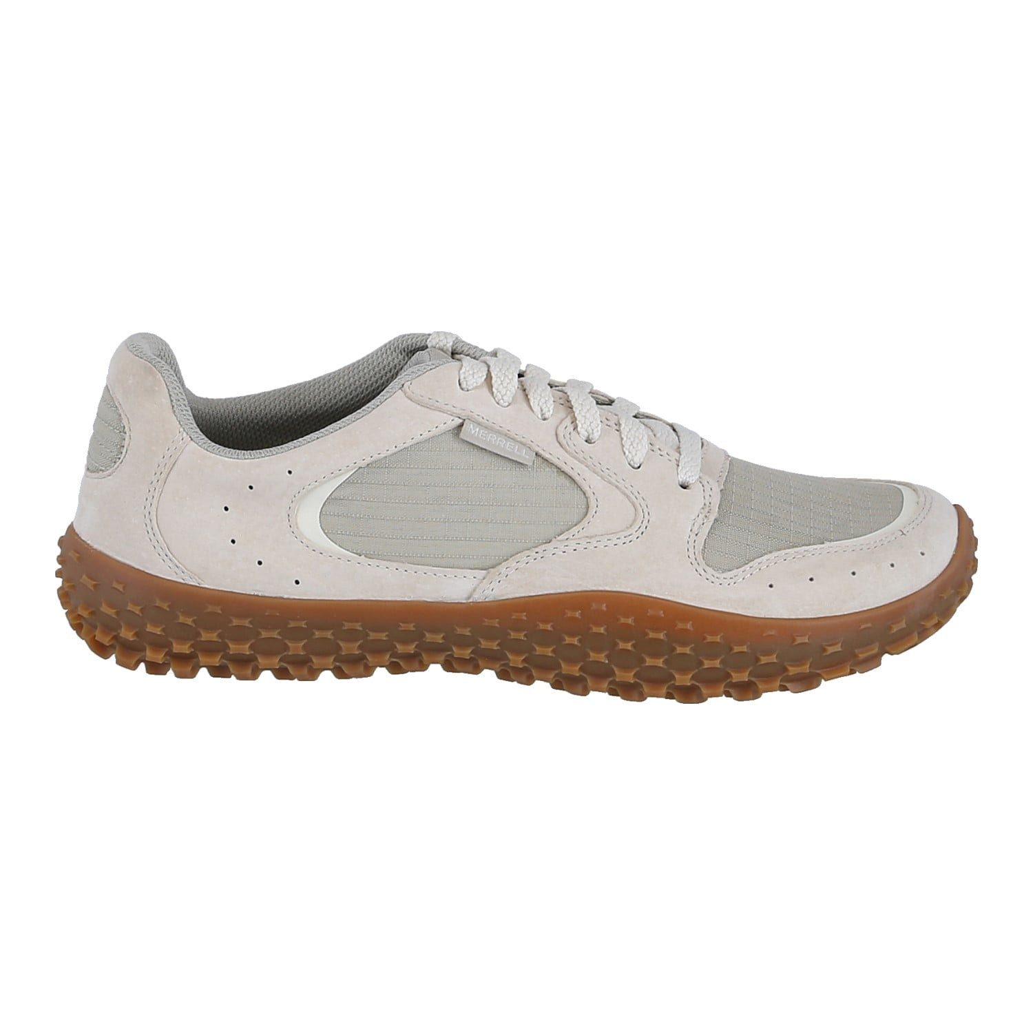 Merrell Minimal-Sneaker Wrapt (Veloursleder, wasserdicht) hellgrau Damen Barfußschuh
