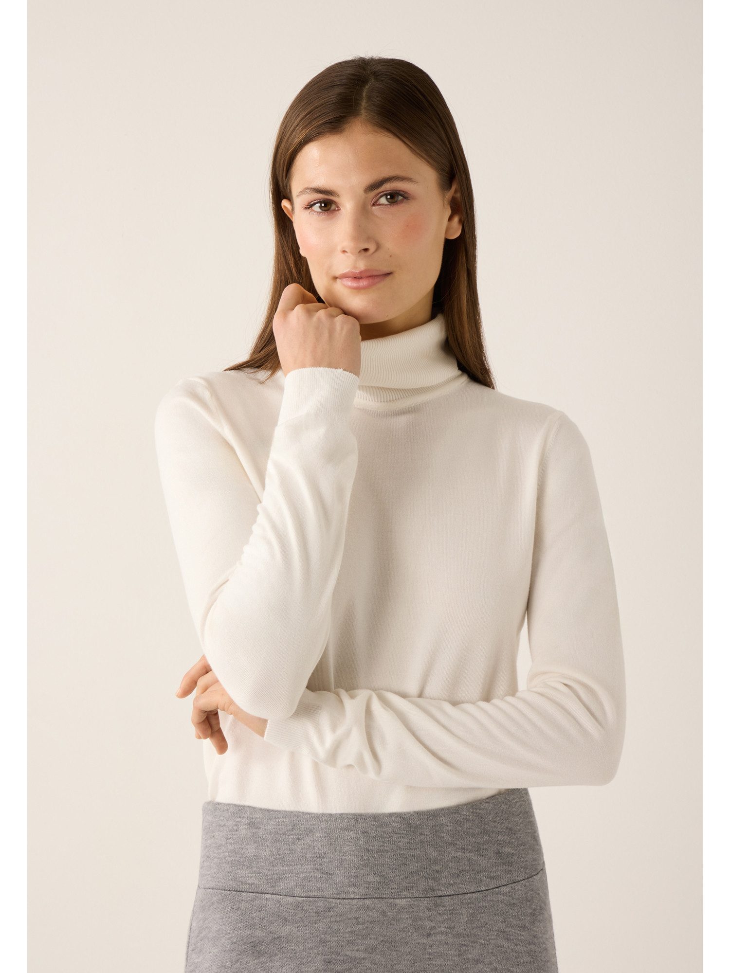 MORE&MORE Rollkragenpullover figurbetonter Rollkragenpullover