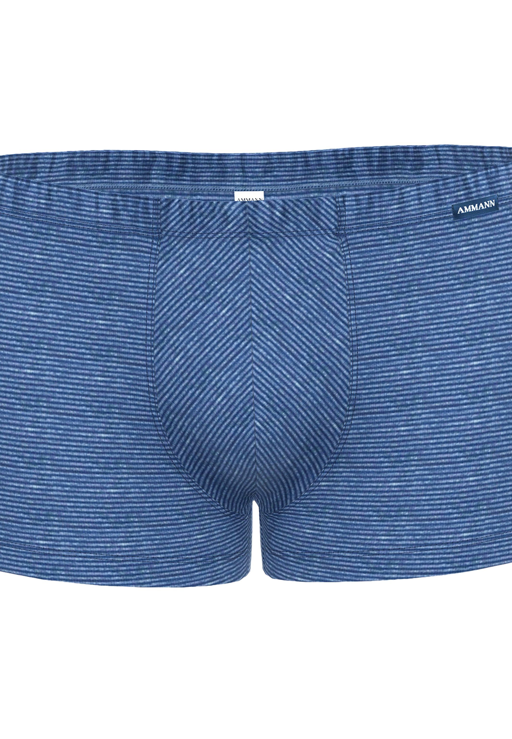 Single Retro - Schnitt Dunkelblau Pant Ammann / Jeans (Spar-Set, 3er Short 3-St) Baumwolle Eingriff - Pack Boxer Retro Ohne Klassischer -