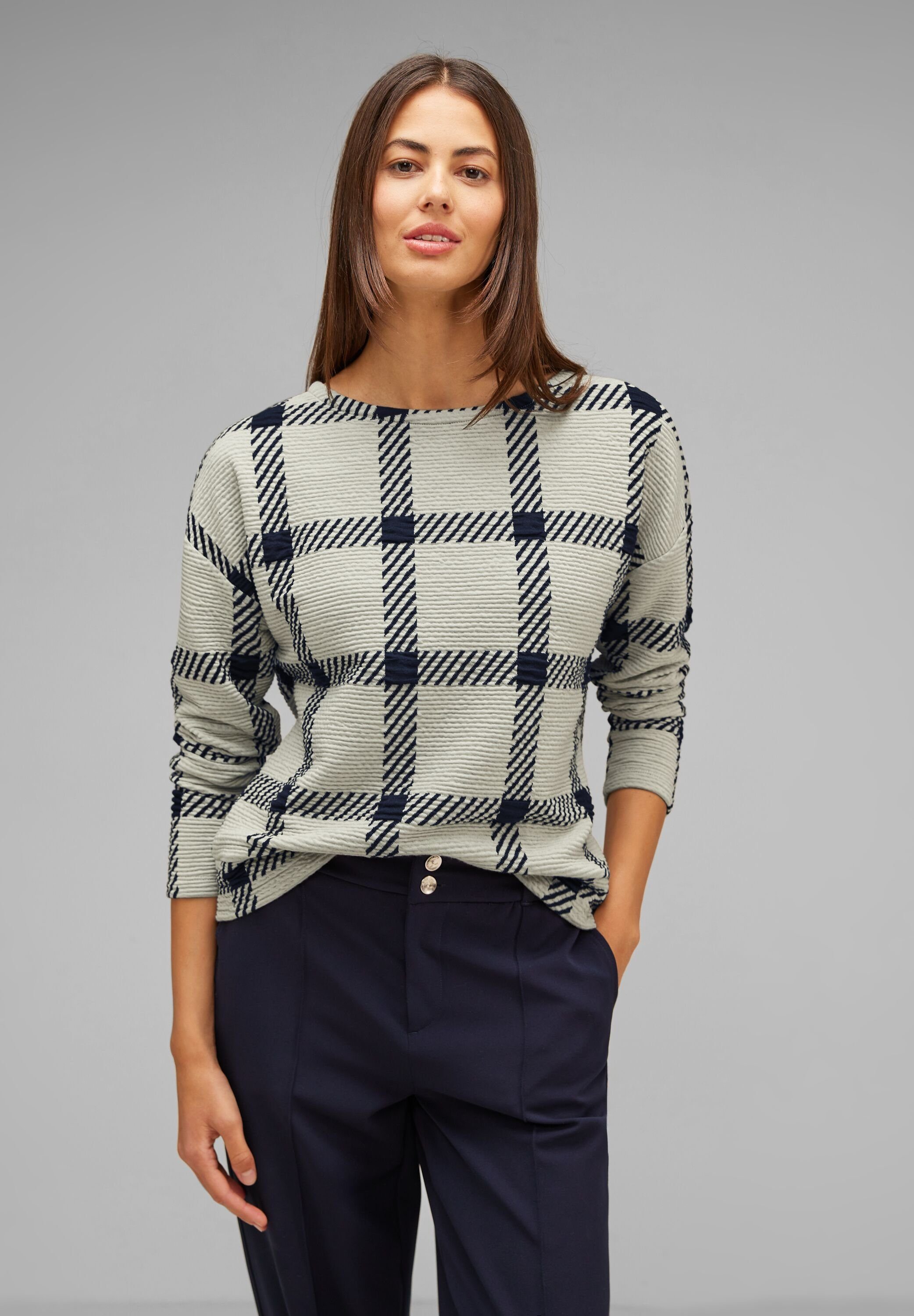 STREET ONE Langarmshirt mit Struktur