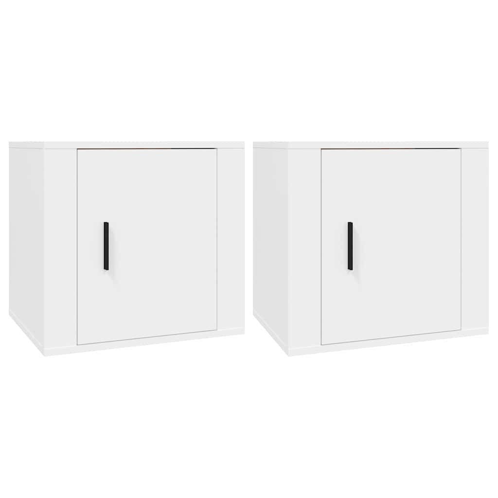 vidaXL Nachttisch Nachttische 2 Stk. Weiß 50x39x47 cm (2-St)