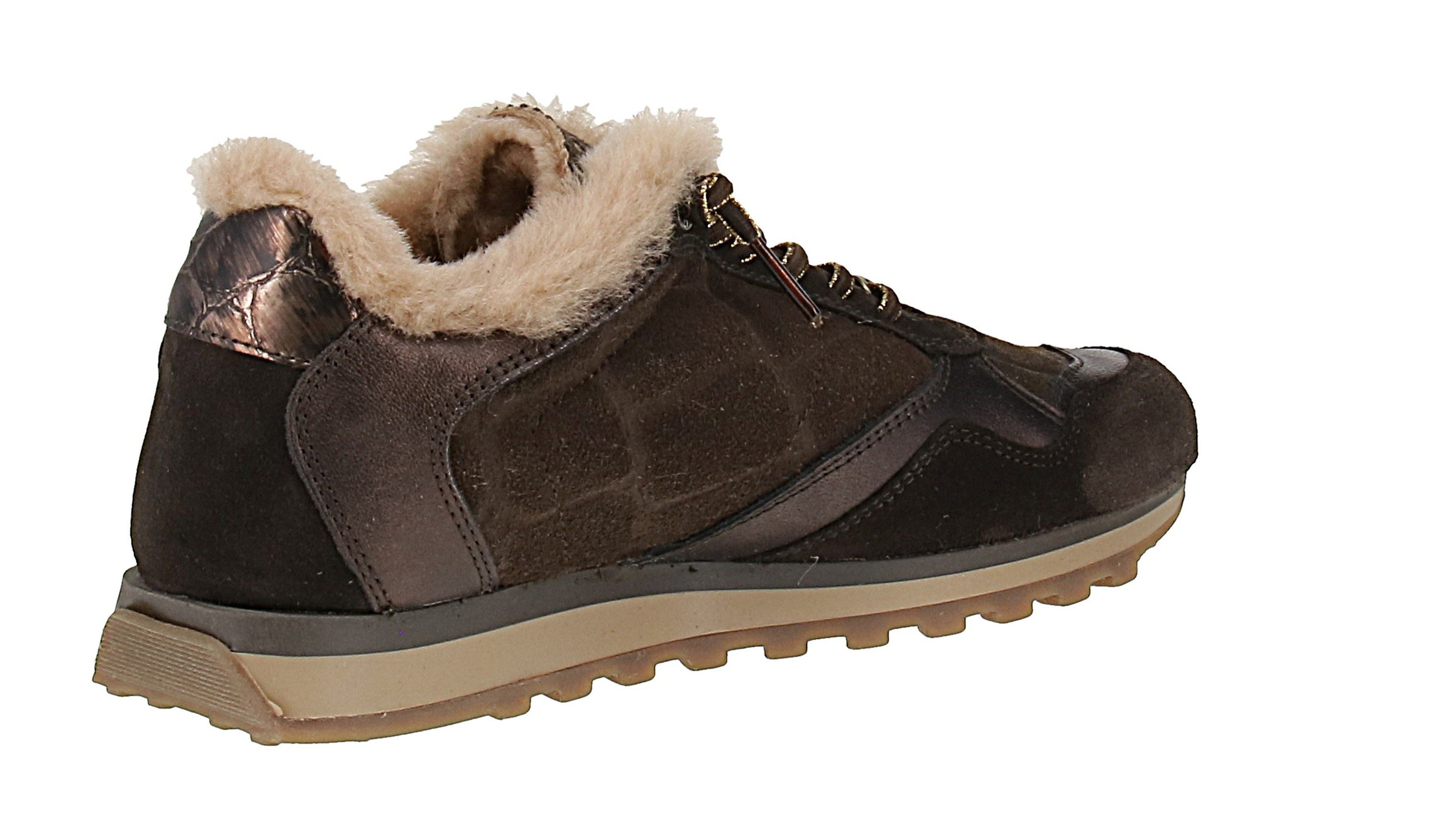 Cetti Cetti C-848 SRA INV27 - Damen Sneaker - Ante-Cocco-Coffee-Pelo Sneaker