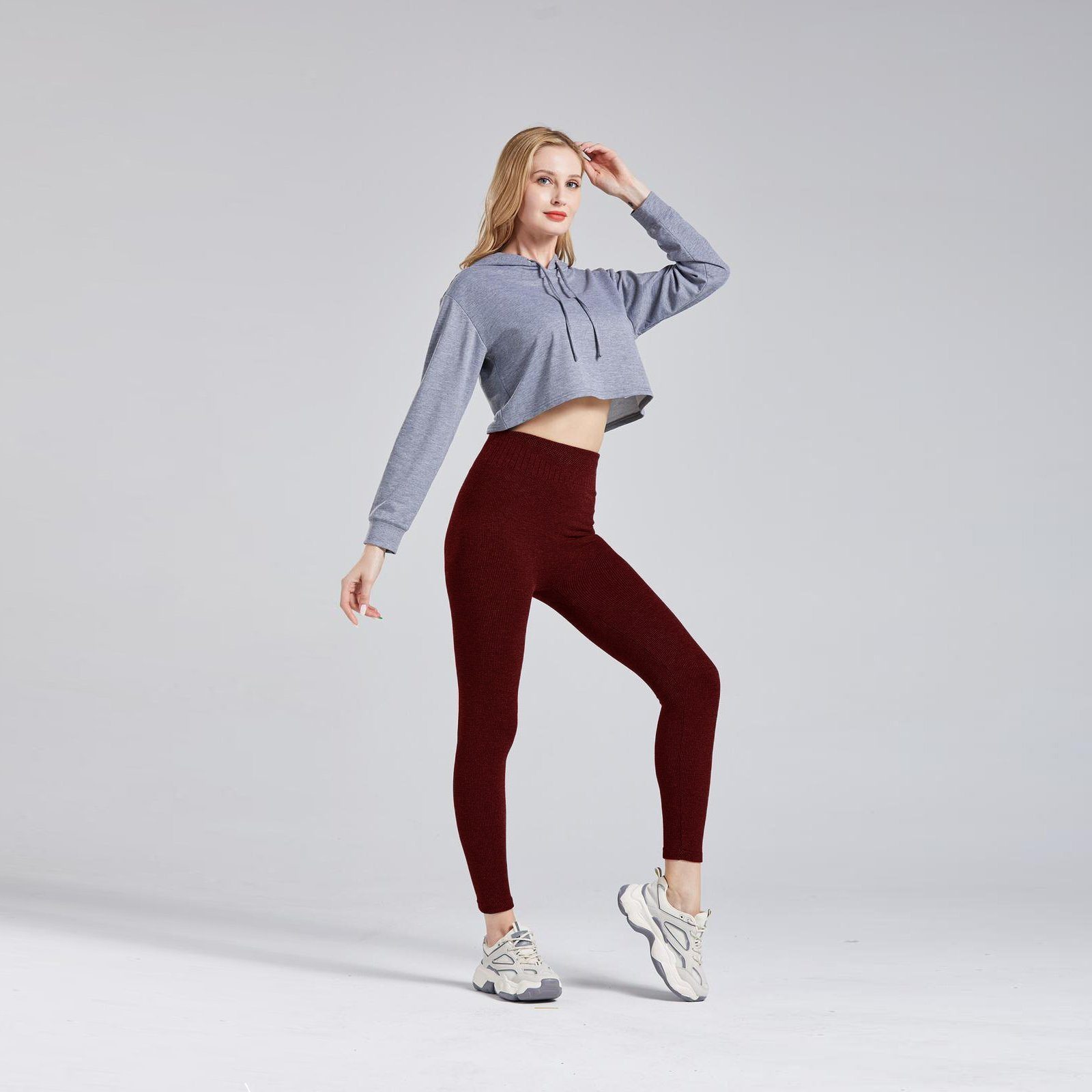 TEXEMP Thermoleggings 4er Pack Damen Thermo Leggings Hose Winter Warm Innen günstig online kaufen