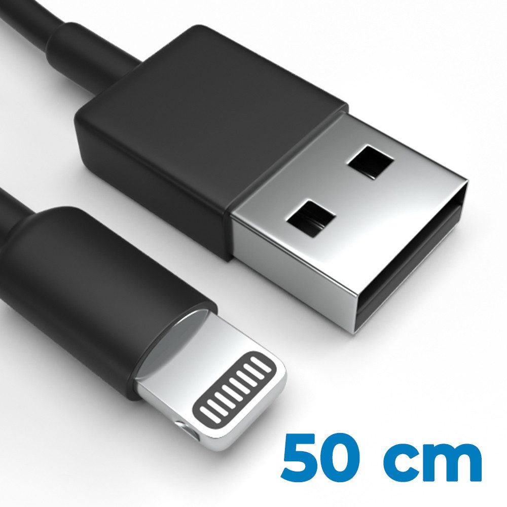 Justcom Apple iPhone 14 USB-Kabel, Lightning, USB-A (50 cm), Schnellladekabel, Datenkabel, Handy, Tablet