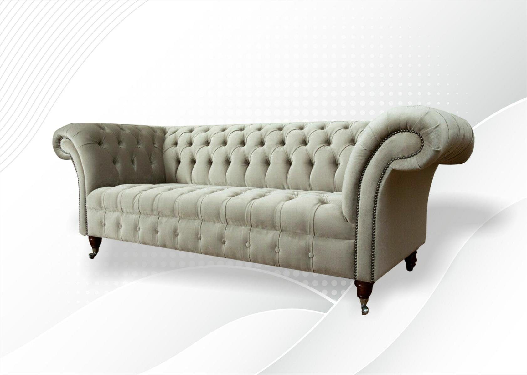 JVmoebel 3-Sitzer, 3 225 Chesterfield Couch Sofa cm Sitzer Sofa Design