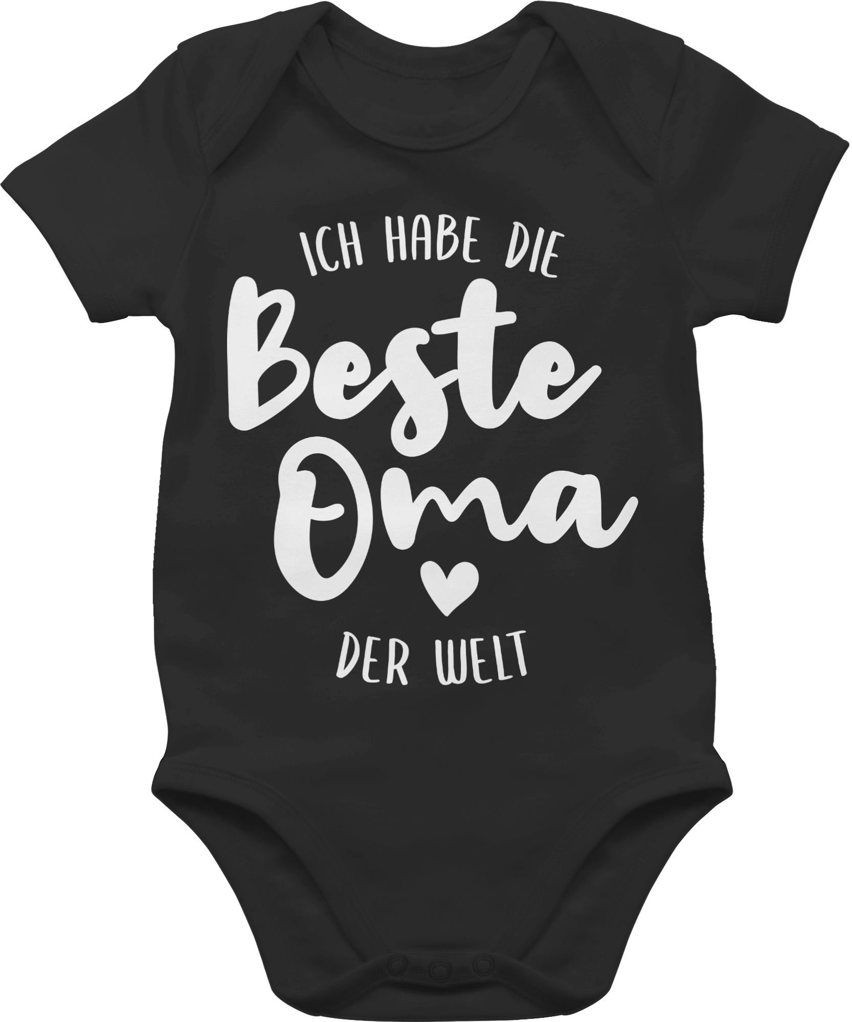 beste Mädchen Strampler Oma Schwarz & Ich Shirtbody die Junge Shirtracer der Welt Baby habe 3