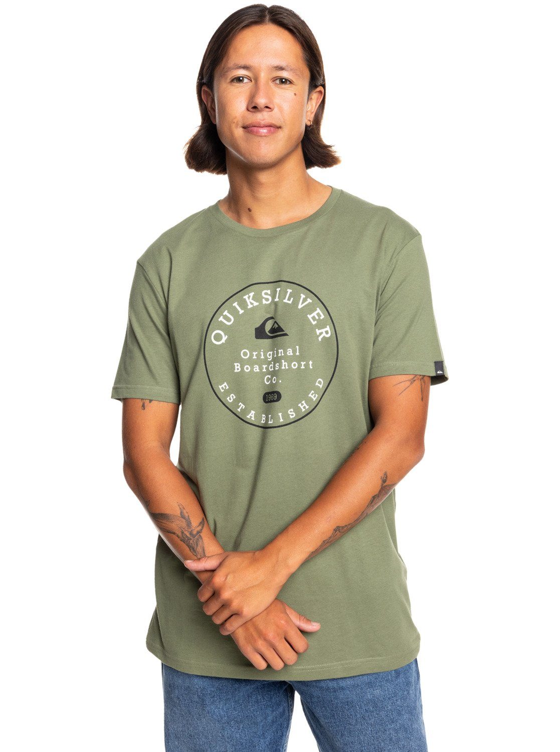 Leaf Trim Quiksilver Circle T-Shirt Four Clover