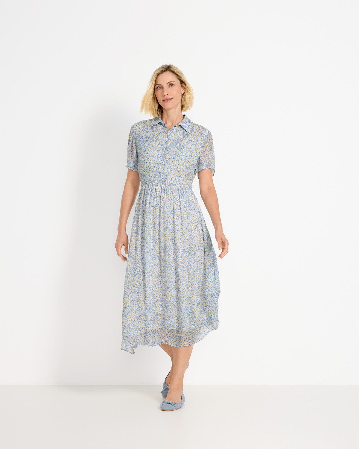 Highmoor Midikleid Hemdblusenkleid mit Gänseblümchen – Bild 4 von 5