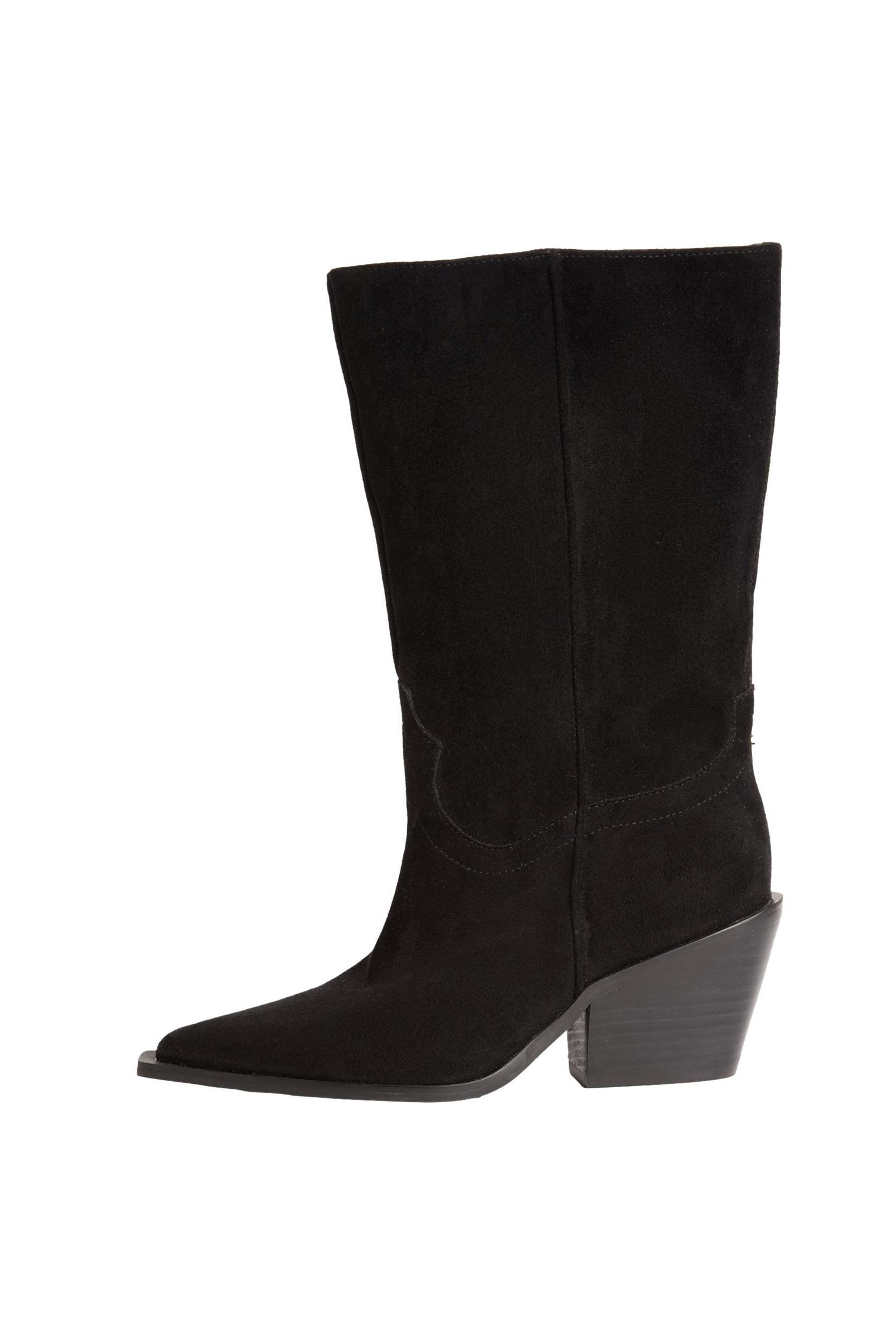Lipsy Schlichte Cowboystiefel in Velourslederoptik Stiefel
