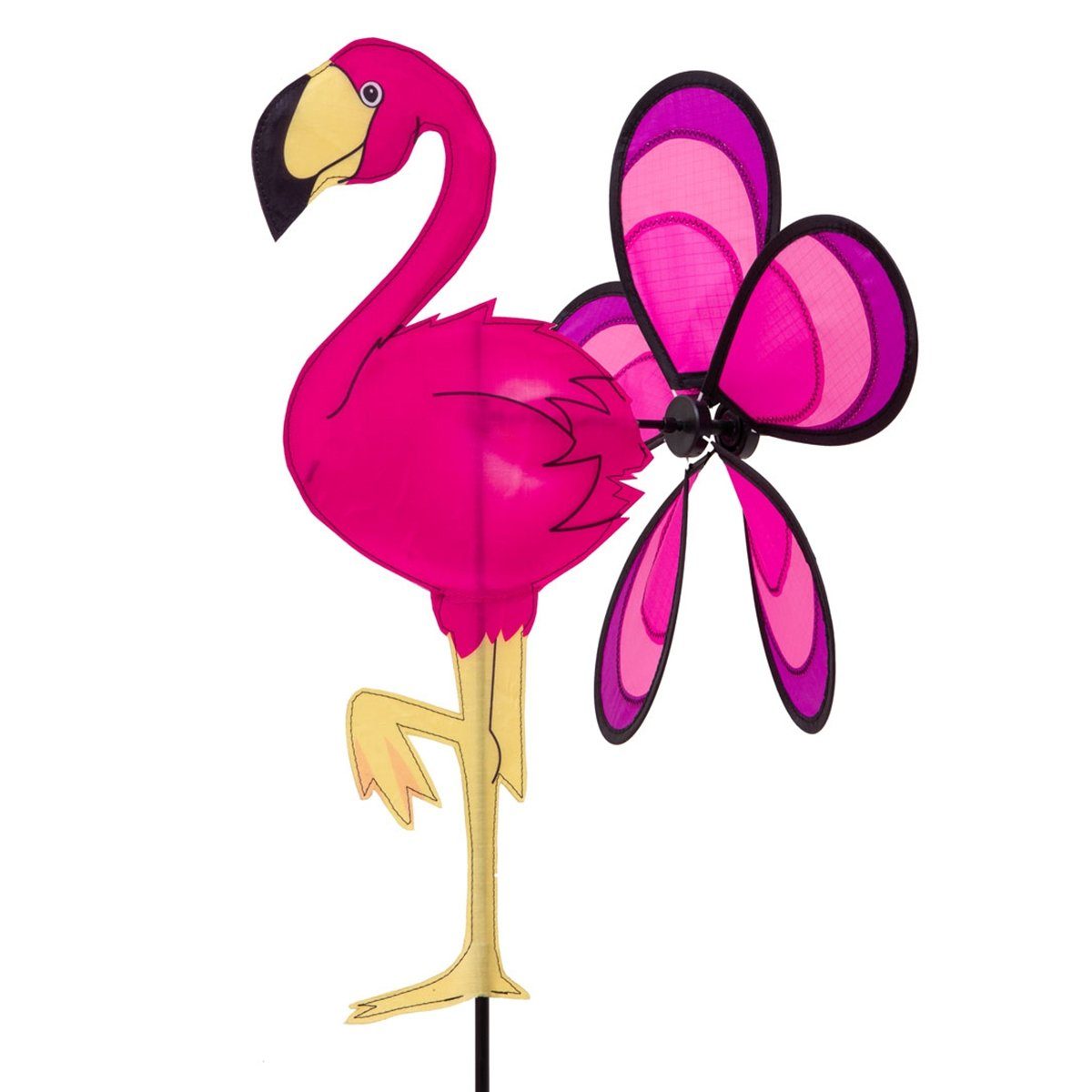 HQ Windspiel Windspiel HQ Spin Critter Flamingo Gartendeko Windrad Windfahne (1x Windrad), zauberhaftes Design, tolle Formen und Farben
