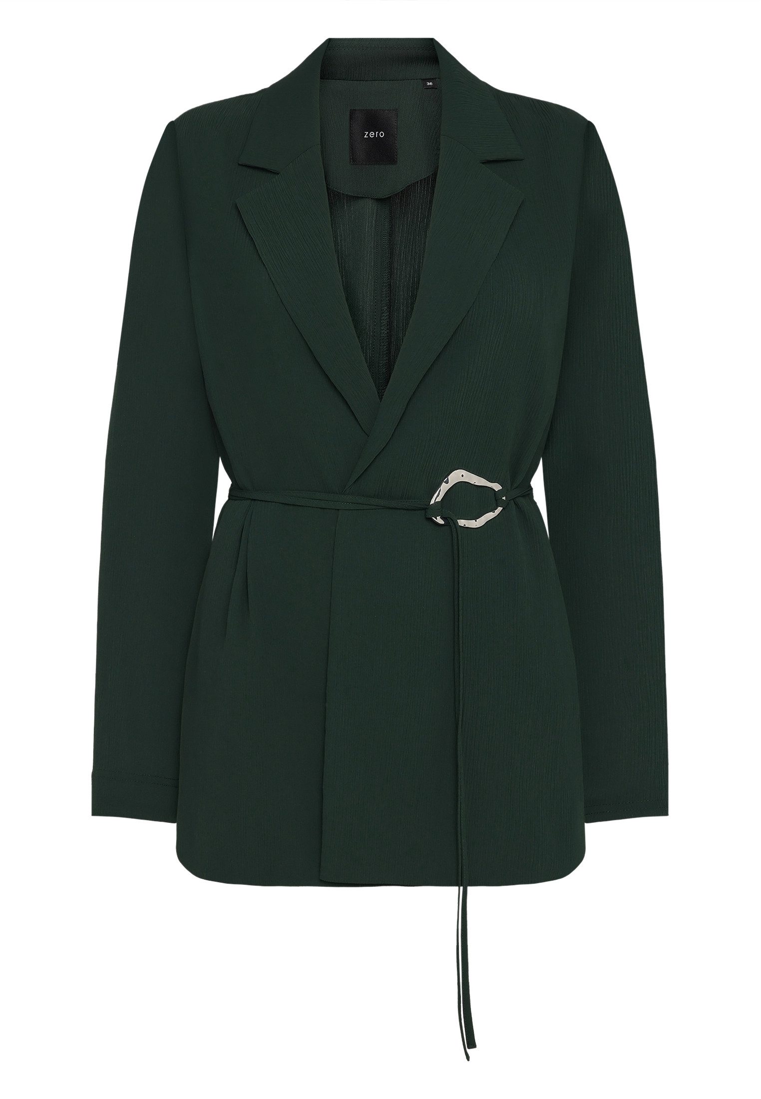 Zero Jackenblazer Damen strukturiert mit Bindedetail Schnalle