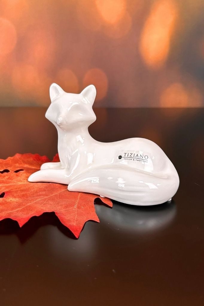 TIZIANO - DESIGN & EMOTIONS Dekofigur Fuchs Marco liegend creme-weiß