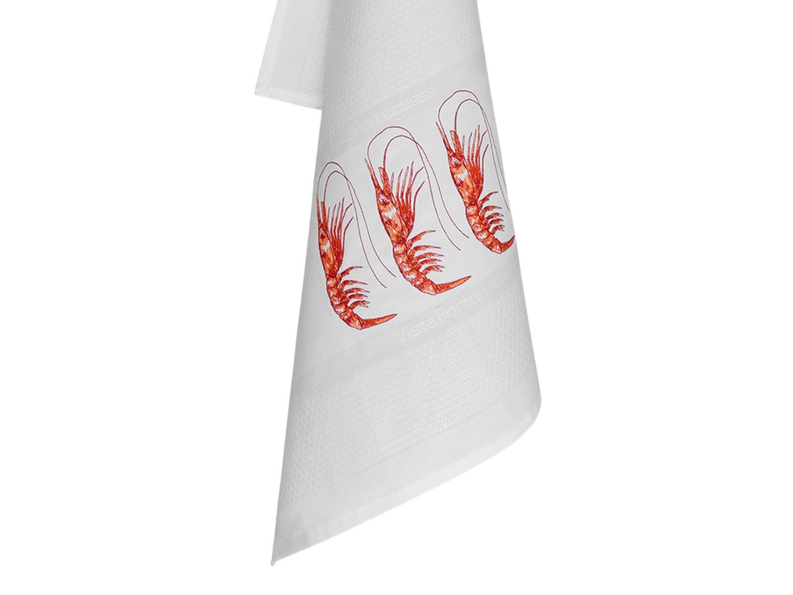 Vista Portuguese Geschirrtuch Geschirrtuch Prawns weiß 50x70cm