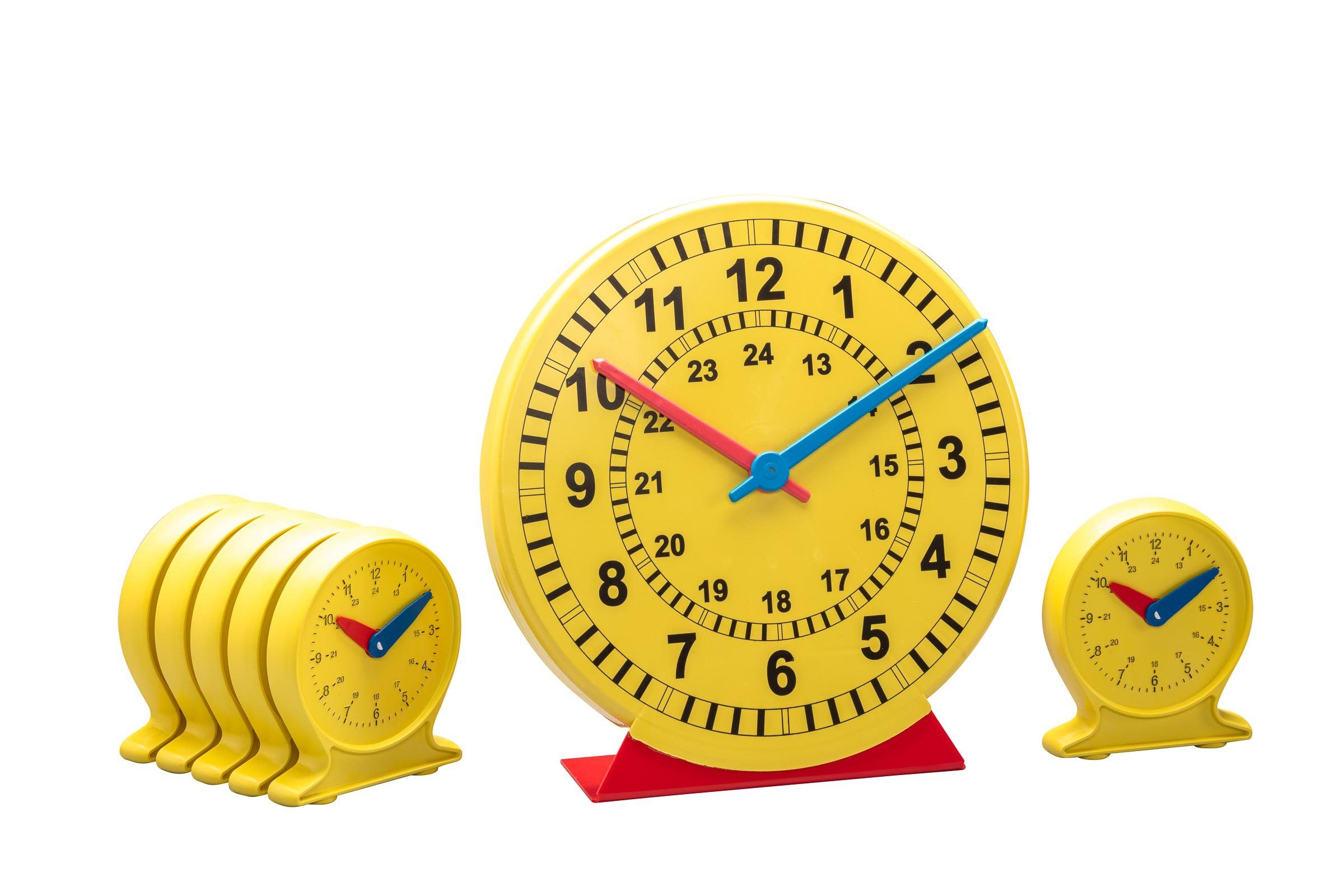 Lernspielzeug Uhren Uhrzeit Klassensatz lernen Wissner® lernen (25 Spieluhr RE-Plastic® Teile), (25-St), RE-Plastic® aktiv