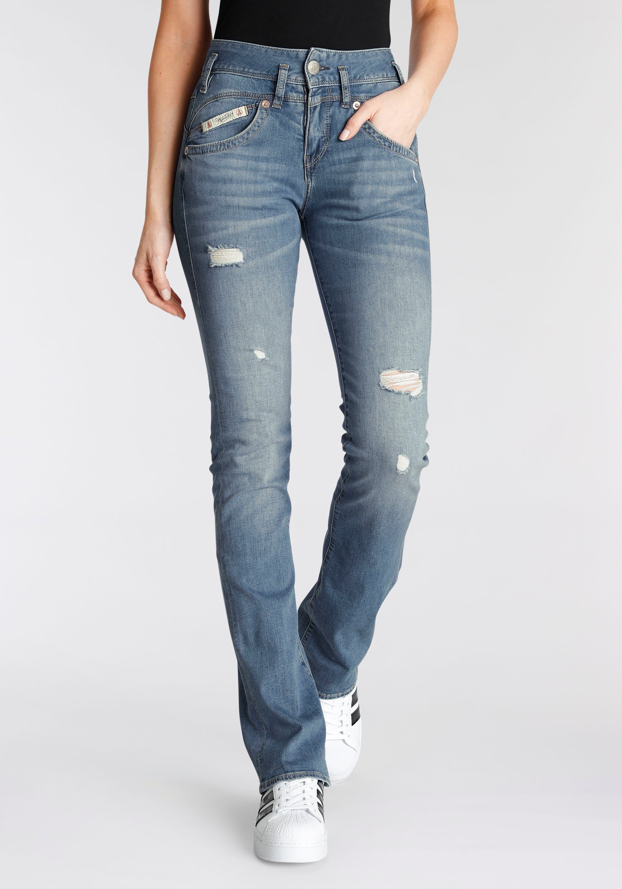 Herrlicher Bootcut-Jeans PEARL Destroyed-Look