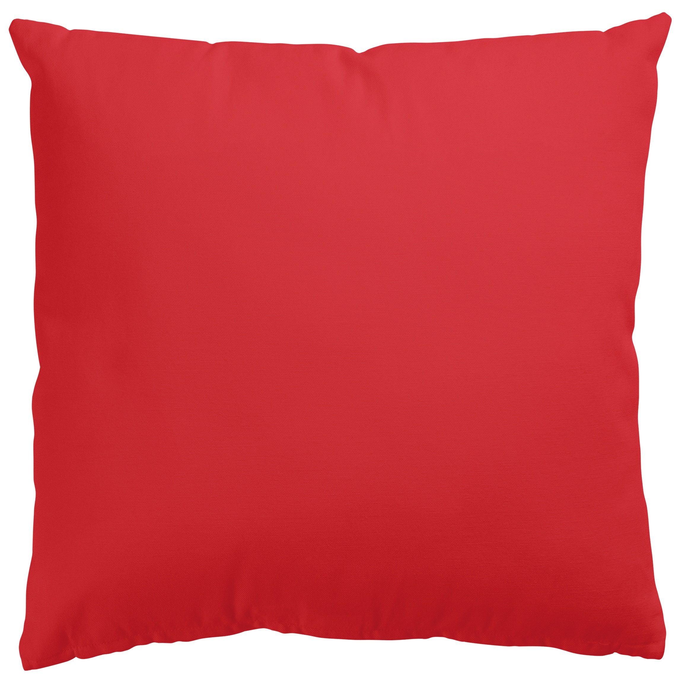 Bilderdepot24 Dekokissen drinnen Kissenhülle/ Sofakissen/ Zierkissen rot mit Motiv Unifarben, Bezug mit / ohne Füllung Zierkissen Outdoor Sofa Bett