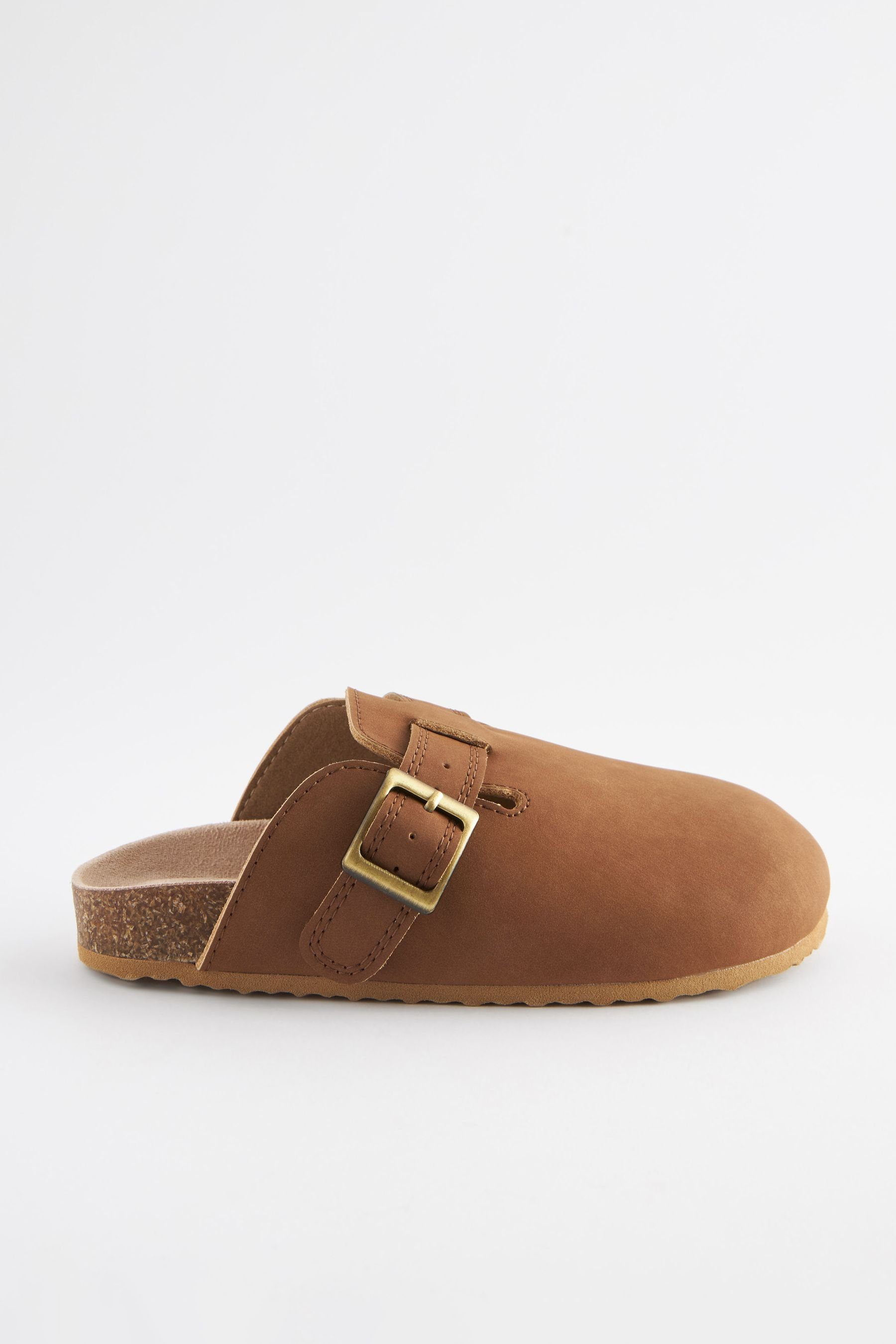 Next (1-tlg) Clog Clogs Tan mit Brown Korkfußbett