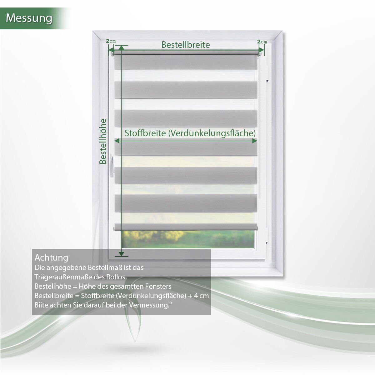 Doppelrollo ohne Bohren 130cm/150cm/230cm, OUBO, freihängend, Klemmfix, rollo für Fenster und Tür mit Klemmträger Lichtschutz und Sichtschutz – Bild 5 von 5