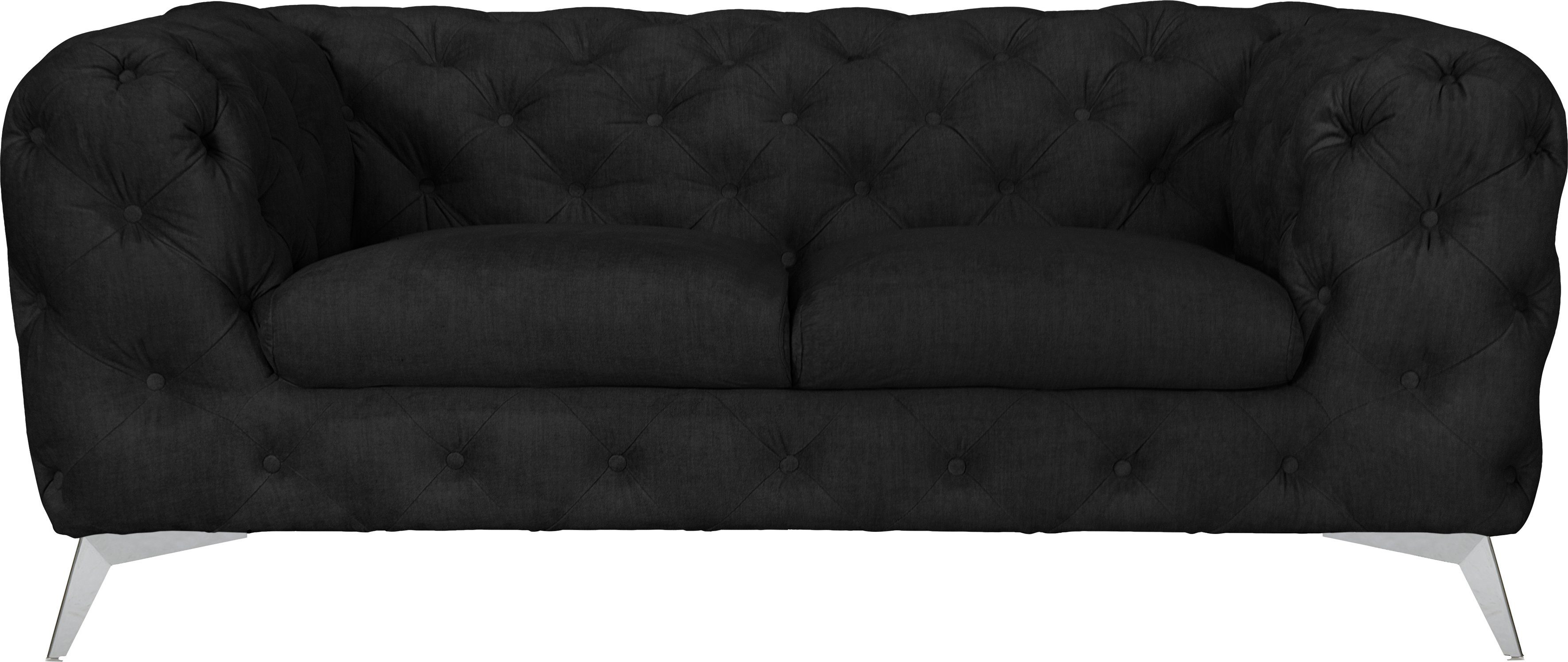 Home affaire Chesterfield-Sofa Glynis, aufwändige Knopfheftung, moderne Chesterfield Optik, Fußfarbe wählbar
