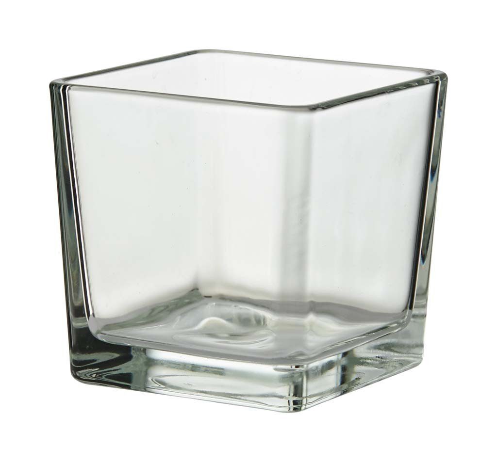 Rudolph Keramik Teelichthalter, Transparent H:8cm D:8cm Glas