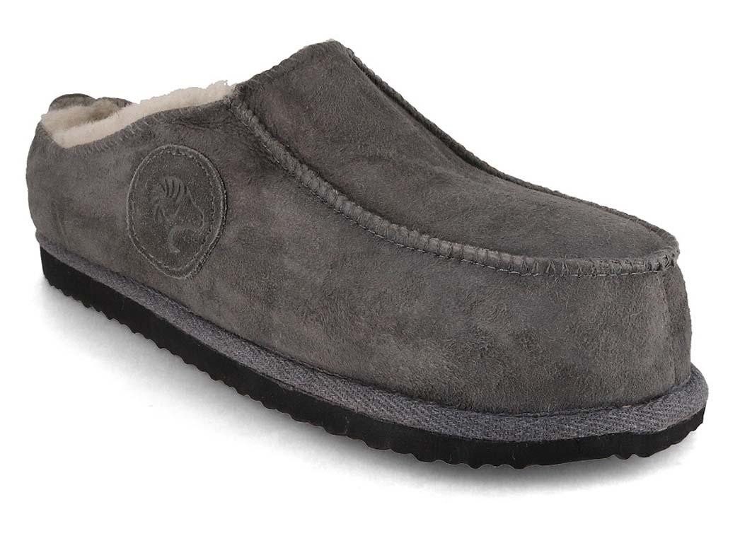 LAMMBOCK Sheepskin Slip-On Lammfell Домашняя обувь für Damen Herren, grau Hausschuh Winterhausschuhe aus Lammfell, temperaturregulierend