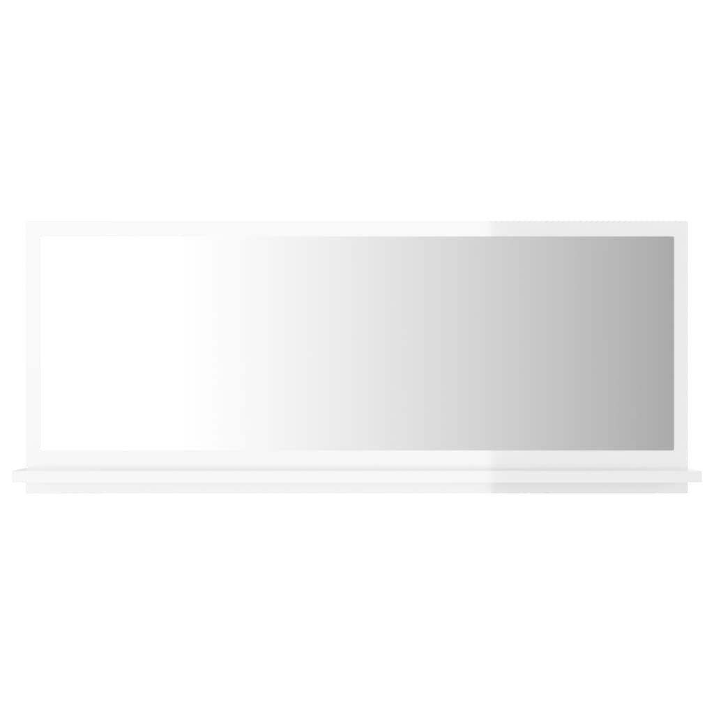 vidaXL Spiegel Badspiegel Hochglanz-Weiß 90x10,5x37 cm günstig online kaufen