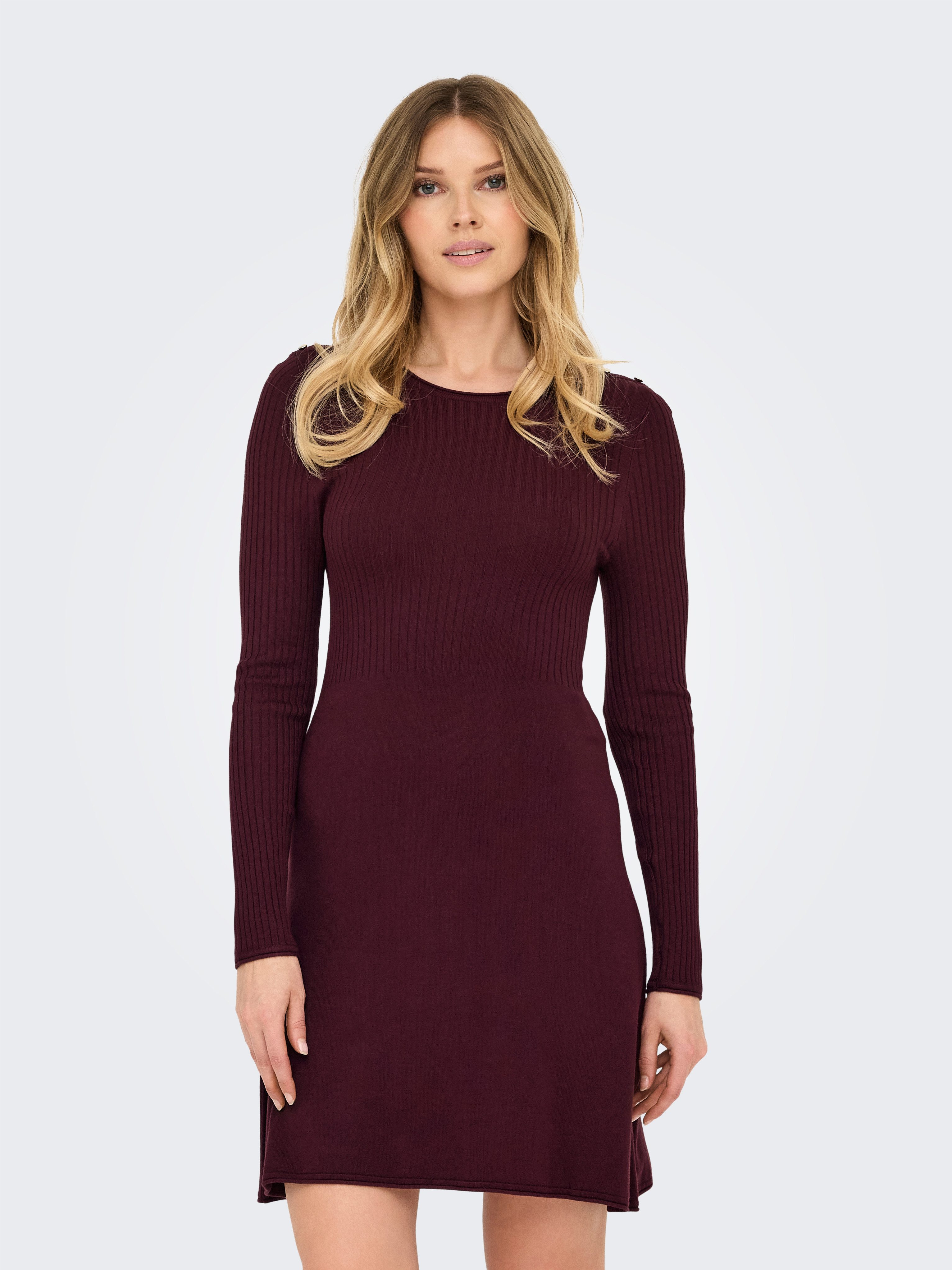 ONLY Midikleid ONLMILA SL BUTTON O-NECK günstig online kaufen