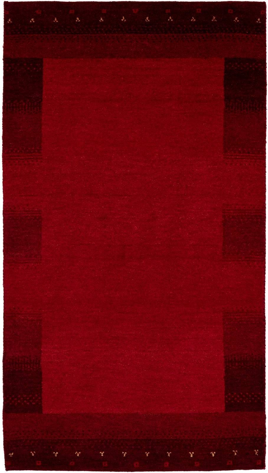 Rug Studios Teppich COLORADO, Rechteckig, Höhe: 23 mm, Handgeknüpft, 40 x 60 cm, Rot
