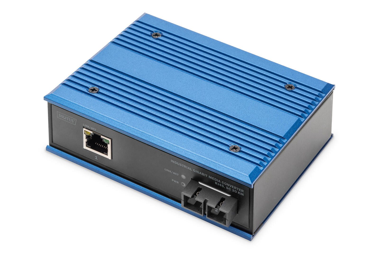 Digitus PC-Lüfter Hub Industrieller Gigabit Medienkonverter RJ45, SC 20