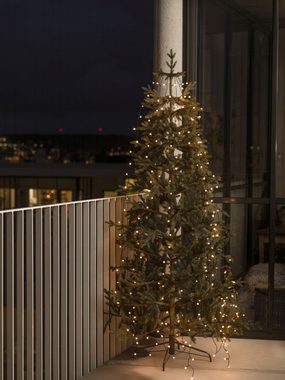 KONSTSMIDE LED-Baummantel Weihnachtsdeko aussen, Christbaumschmuck, Ring Ø 17, mit Globes, 8 Stränge à 70 Dioden, vormontiert, 560 Dioden
