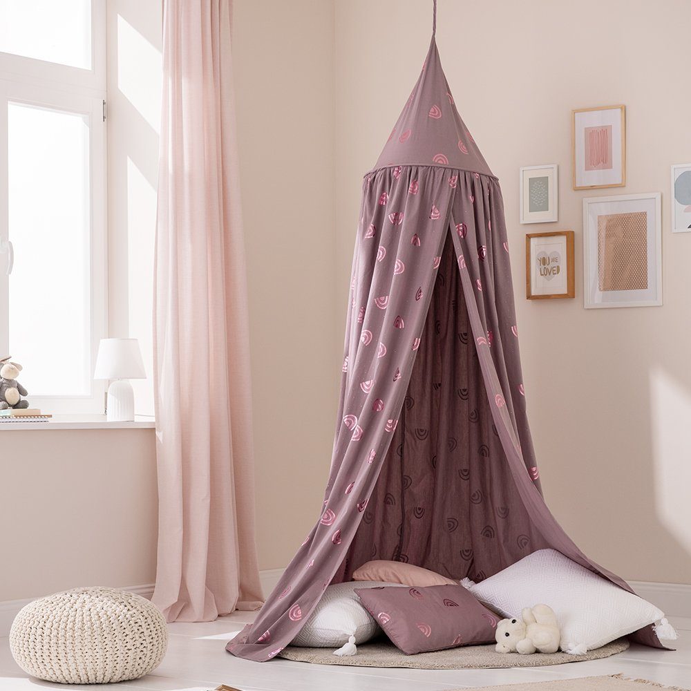 Betthimmel rainbow, Baldachin für Kinderzimmer aus Baumwolle