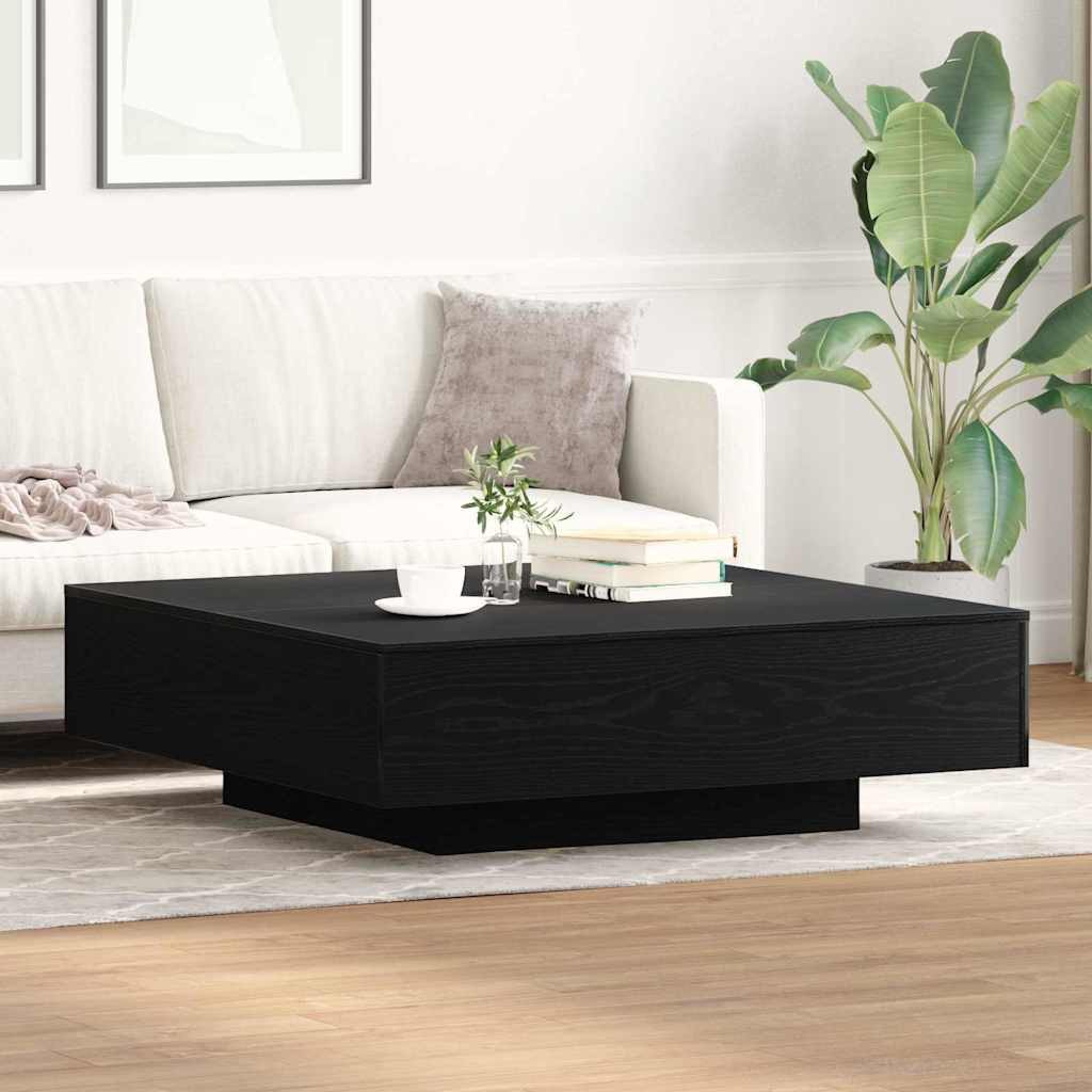 vidaXL Couchtisch, Couchtisch Schwarz Eichen-Optik 100 x 100 x 31 cm