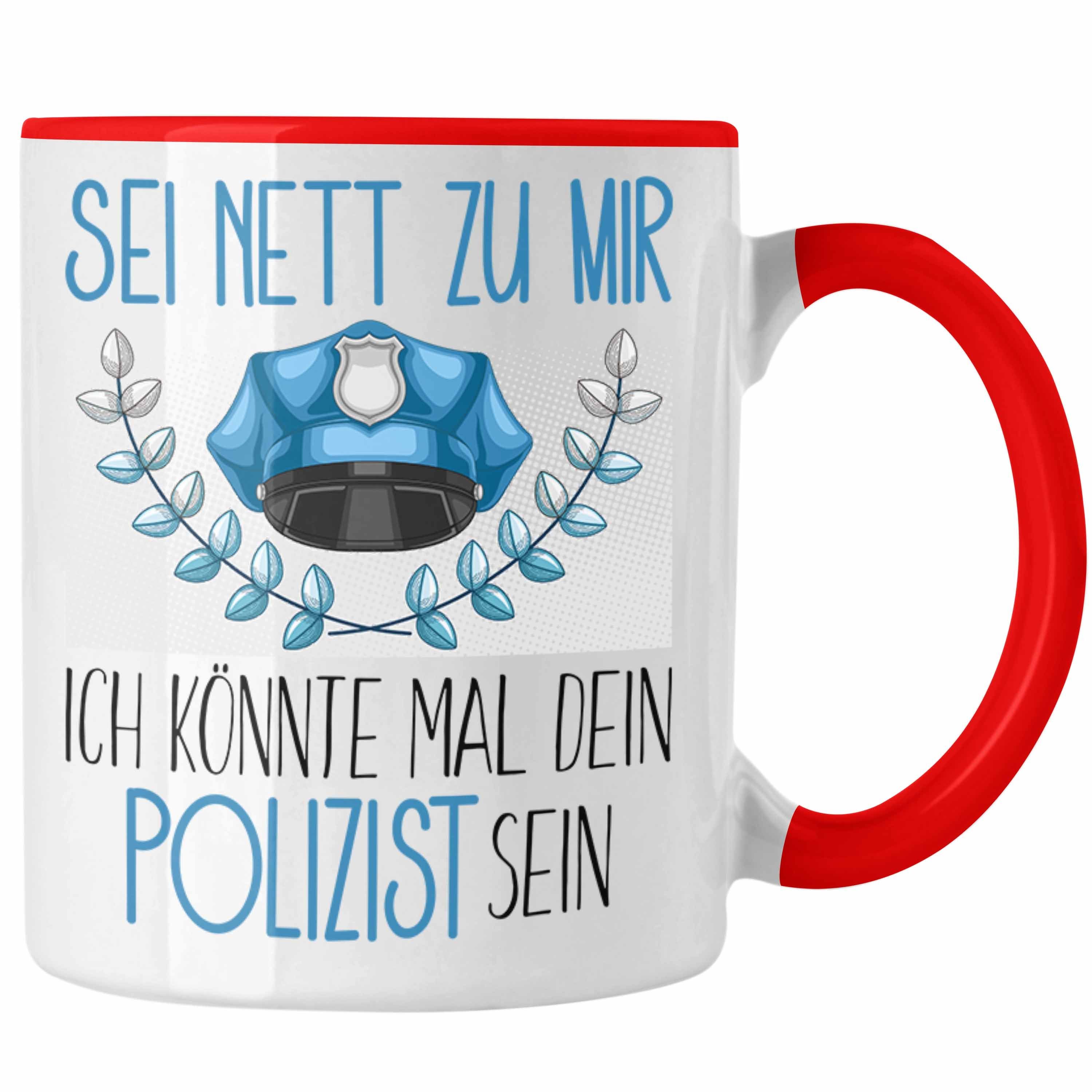 Trendation Tasse Polizei Studium Ausbildung Tasse Geschenk Polizisten Geschenkidee Sei Rot | Teetassen