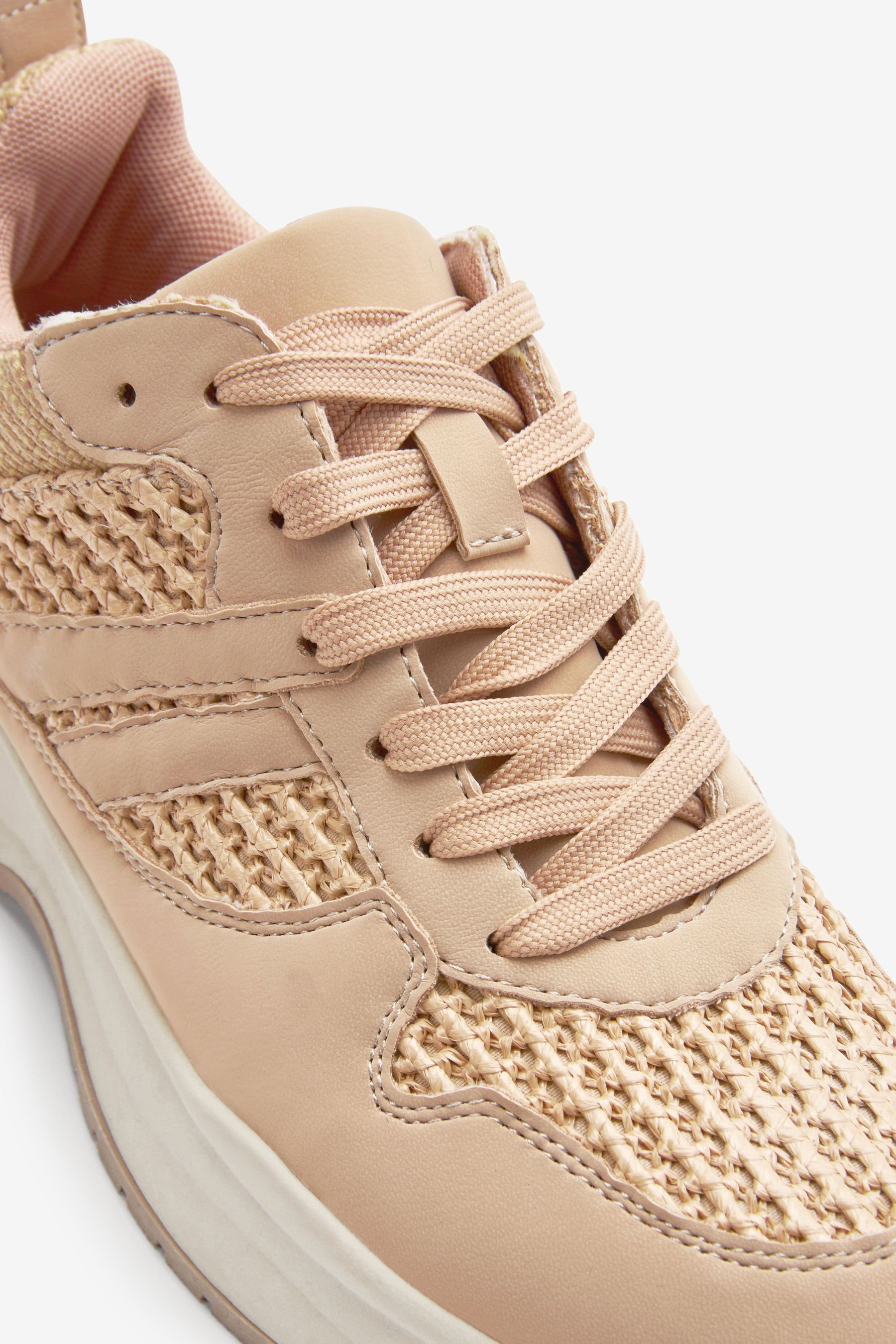 Schuhe Sneaker Next Forever Comfort Kompakte Sneaker mit Bastdetail Sneaker