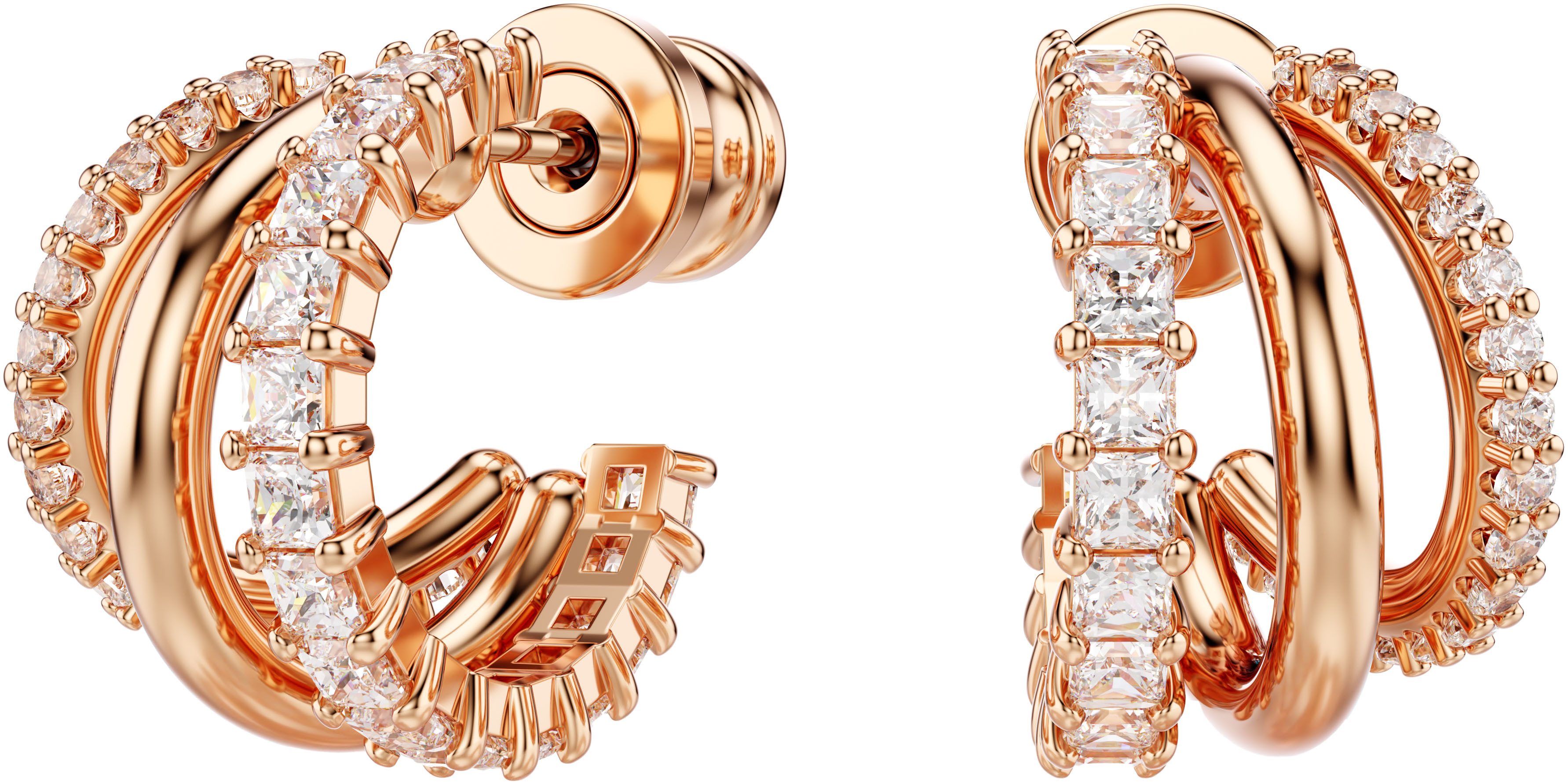 Swarovski Paar Серьги-кольца Schmuck Geschenk Hyperbola Серьги, mit Swarovski® Zirkonia (synth)